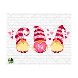 three gnomes svg, valentine's day svg, gnome valentine svg, love gnome svg, gnomes svg, valentine shirt design, png, dxf, cricut, silhouette