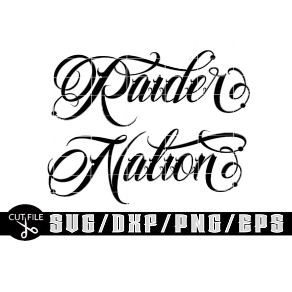 Raider Nation Script Raider Nation in Script Letters-Layered Digital Downloads f - Inspire ...