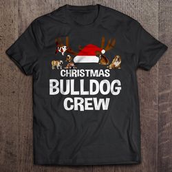 christmas bulldog crew v-neck t-shirt