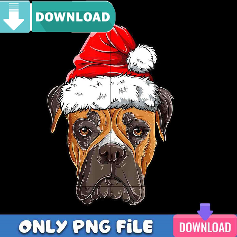 Christmas Boxer Dog PNG Perfect Sublimation Design Download.jpg