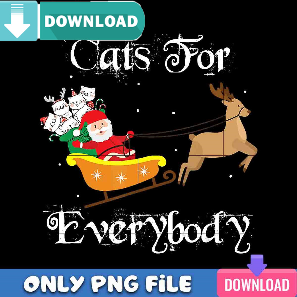 Christmas Santa Cute Cat PNG Perfect Sublimation Design Download.jpg