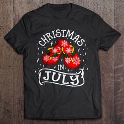 christmas in july flip flops tshirt