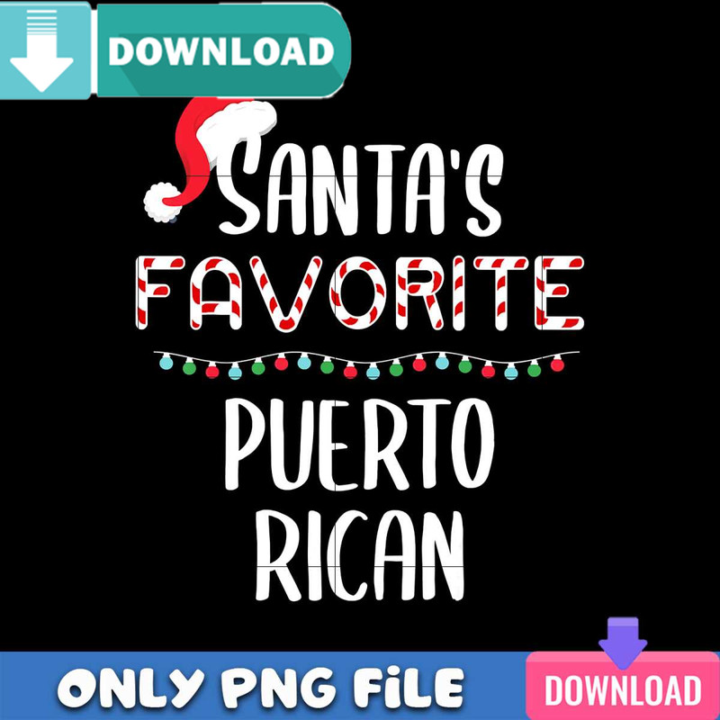 Santa Favorite Puerto Rican PNG Perfect Sublimation Design Download.jpg