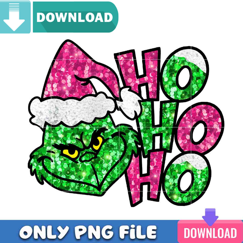 Ho Ho Ho Grinch Pink Png Best Files Design Download.jpg