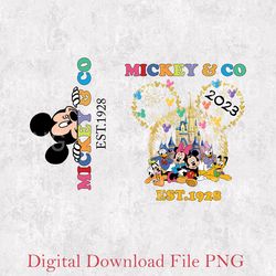 mickey & co 1928 png, vintage disney png, retro mickey and co, disneyworld disneyland png, family mickey and friends png