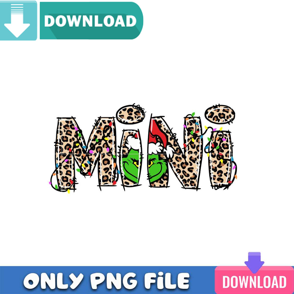 Leopard Mini Grinchmas PNG Perfect Sublimation Design Download.jpg