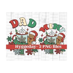 matching png, digital download, sublimation christmas, daddy, dad, mini, iced coffee, cocoa, set bundle, retro, vintage, cute, boys, girls