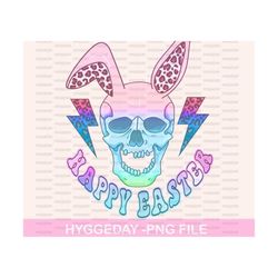 happy easter, png, sublimation design, digital download, sublimate, bunny ears, skull, eggs, vintage, retro, hippie, easter png