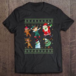 dabbing santa squad christmas tshirt