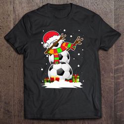 dabbing snowman soccer christmas2 shirt