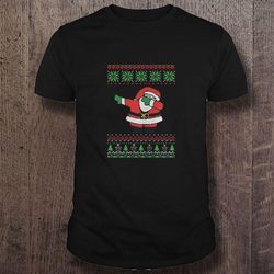 dabbing ugly sweater santa tee shirt