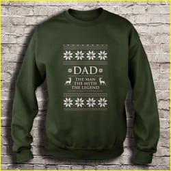 dad the man the myth the legend ugly christmas sweater shirt