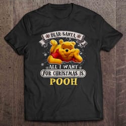 dear santa all i want for christmas is pooh tee t-shirt