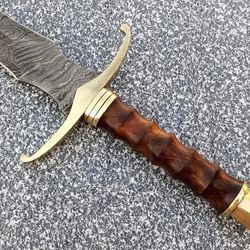 beautiful custom handmade damascus steel vikings sword, sharp blade sword, battle ready sword, costume armor, gift for h