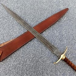 beautiful custom handmade damascus steel vikings sword, sharp blade sword, battle ready sword, costume armor, gift for h