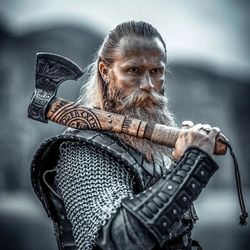 custom gift hand forged carbon steel viking axe with ash wood shaft, wedding gift, axe, axes best birthday&anniversary g