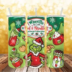 3d the grinch christmas 20 oz skinny tumbler png, grinch png, christmas 20oz tumbler wrap, grinch christmas movies png