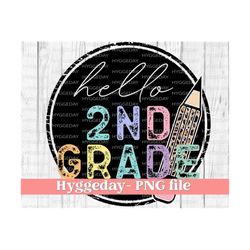 2nd grade grade png, sublimation download, second grade, back to school, teacher, leopard, cheetah, rainbow, sublimate,