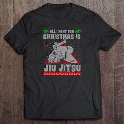 all i want for christmas is jiu jitsu t-shirt