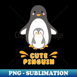 Baby Penguin And Mom - Creative Sublimation PNG Download - Bring Your Designs to Life