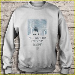 all i want for christmas is snow tee t-shirt