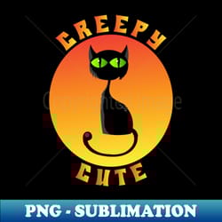 halloween creepy cute cat - elegant sublimation png download - stunning sublimation graphics