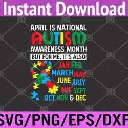 april is national autism awareness month svg, eps, png, dxf, digital download