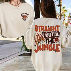 bengals sweatshirt, straight outta the jungle crewneck, cincinnati football hoodie, whodey cincinnati pullover, game day