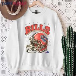 buffalo football crewneck, vintage sweatshirt, game day pullover, bills 90s style football crew
