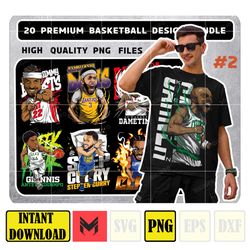 20 premium basketball tee png bundle, high quality print on demand designs, commercial use files for cricut, png, poster