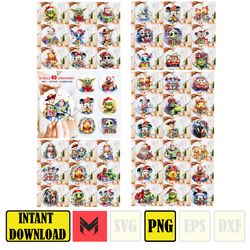 45 cartoon ornament bundle png, christmas ornament bundle, 3d christmas ornament, ornament png, sublimation design