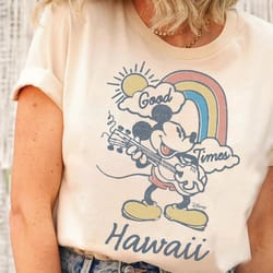 disney mickey mouse good times hawaii tshirt, mickey and friends, magic kingdom, walt disney world, disneyland family ma