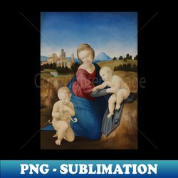 Madonna and Child with the Infant Saint John by Raphael - Unique Sublimation PNG Download - Fashionable and Fearless