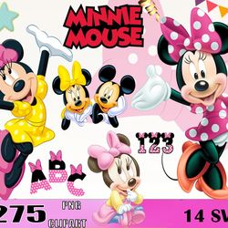 275 minnie mouse png bundle, minnie clipart, disney files, red minnie layered png, bow dots pink, digital download
