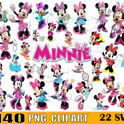 140 minnie mouse png, minnie png, minnie mouse clipart, minnie mouse font, minnie mouse birthday party, digital download