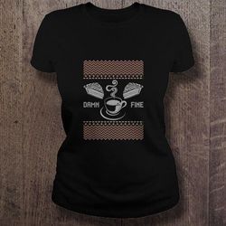 damn fine coffee ugly christmas t-shirt