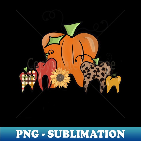 Tooth Fall Decor Pumpkin dental teeth tooth fall design - Signature Sublimati | Inspire ...