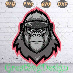 Bro Gorilla Tag VR Gamer svg for Kids Digital PNG dxf eps