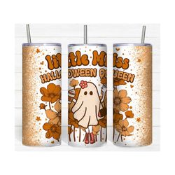 little miss halloween queen tumbler