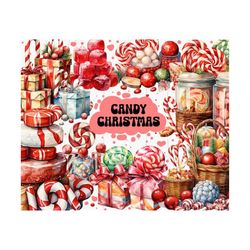 christmas candy clipart - christmas clipart, peppermint candy cane png, candy cane with bows, holiday clipart png, christmas sweets png