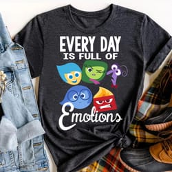 disney pixar inside out every day emotions disney family trip gift shirt, disney family matching shirt, wdw, disneyland