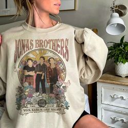 jonas brothers vintage shirt jonas brothers tour sweatshirt jonas 90's hoodie jonas brothers five albums one night tour