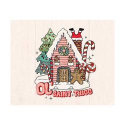 ol' saint thicc, st. nick, funny santa claus retro vintage christmas png digital download