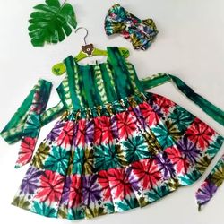 Girls Colourful Dress, Toddlers Dress, Gift For Girls, Birthday Party Gift Dress, African Print Dress, Stocking Fillers
