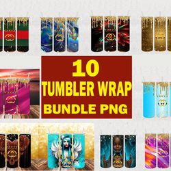 10 tumbler gucci luxury bundle design png, gucci tumbler wrap, sublimation designs downloads, instant download