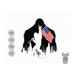 bigfoot 4th of july svg, bigfoot american usa flag, patriotic svg, bigfoot believers svg, bigfoot  sasquatch svg, patriotic svg, 4th of july