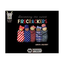 4th of july labor and delivery nurse png, l&d nurse png, american land d nurse tee, 4th july firecracker ld png, baby nurse png, nurse gift