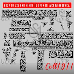 sm laser creations colt 1911 scroll design