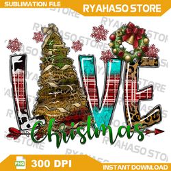 Love Christmas PNG, Christmas tree png, leopard png,Christmas laurel wreath png, xmas png,Instant Download