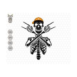 rocker skeleton svg, cap skater halloween hand rock men boys, skeletons halloween svg, funny halloween, funny skeletons, trendy halloween